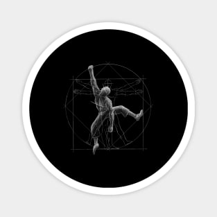 Vitruvian Man Climbing Artwork Climber Boulderer Magnet